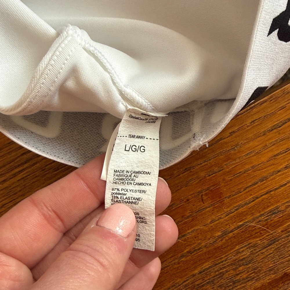 Under Armour White Sports Bra with Logo Straps size L - Picture 3 of 3
